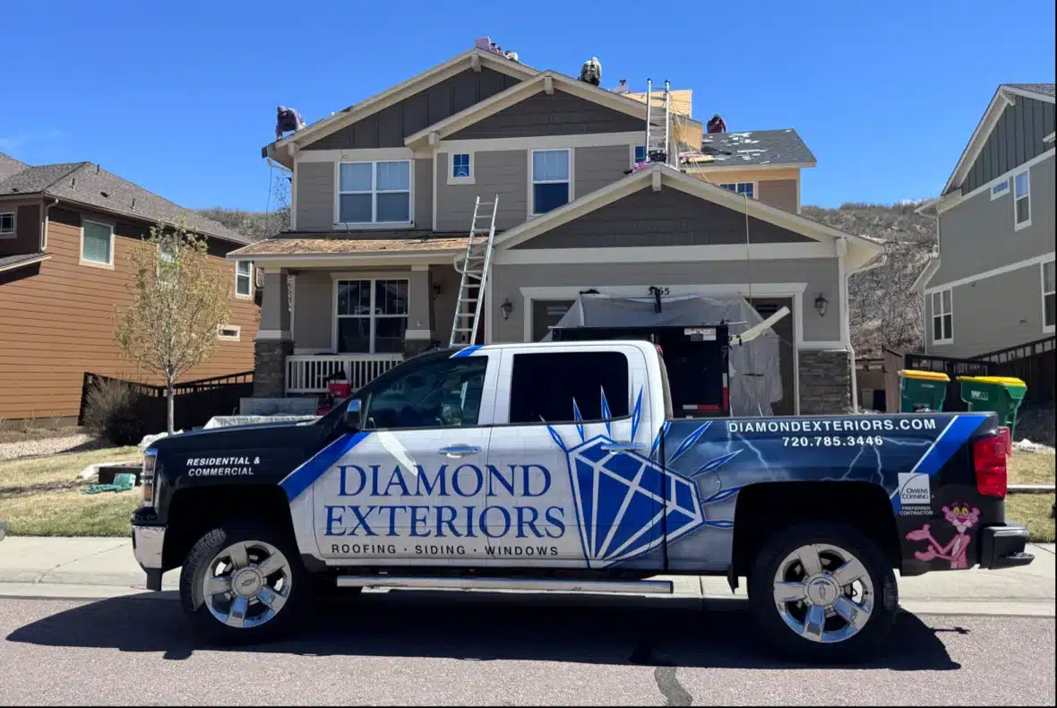 Diamond Exteriors installing a new roof for a home owner in Castle Rock, CO.